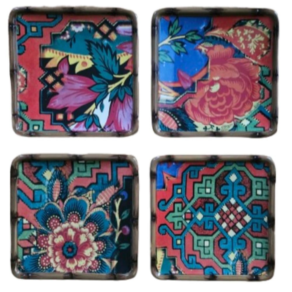 Tracy Porter Eden Ranch Set of 4 Canape Appetizer Plates Poetic Wanderlust